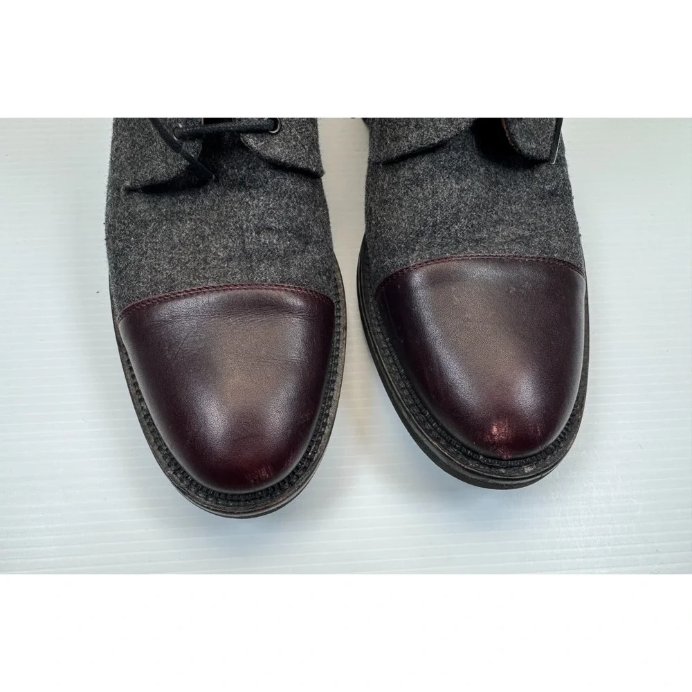 Taft Jack Boots Mens 43 US 10 EUC $349 Cap Toe Wool Leather Lace-up Comfort Gray